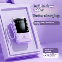 Haute capacité 10000mAh Mini batterie externe filaire Logo personnalisé Portable dessin animé chargeur Mobile Micro USB transfrontalier Compact personnalisé