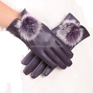 <span class=keywords><strong>Gants</strong></span> en <span class=keywords><strong>cuir</strong></span> PU pour femmes et filles, 4 tailles, en fourrure, doux et chaud, écran tactile, collection d'hiver - Product Image 6