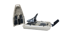 Nouveau Kayak Modulaire 2025 de 9,5 Pieds à Pédales, Kayak de Pêche Léger à Propulsion par Ailerons, Moteur, Plastique, Facile à Ranger