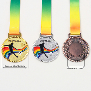 Medaglie da Calcio Personalizzate <span class=keywords><strong>2026</strong></span> Nuove in Oro, Argento e Bronzo con Nastro - Vendita Calda - Product Image 5