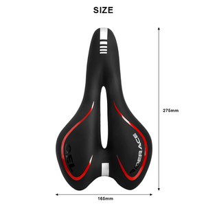 Selle de vélo professionnelle YOUME en cuir PU, coussin de siège de cyclisme en gel de silicone, antichoc - Product Image 6