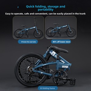 Novo Modelo 2026 FD20 Bicicleta Dobrável da Marca Feige em Liga de Alumínio Unissex Ultra-Leve Portátil para Deslocamento Sem Necessidade de Montagem - Product Image 5