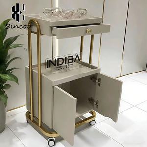 Chariot de salon de coiffure en métal de style européen, chariot de beauté, chariot de barbier, support de rangement, organisateur, étagère, chariot roulant <span class=keywords><strong>SPA</strong></span> - Product Image 5