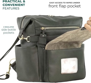 Best-seller Sacs à dos en cuir végan <span class=keywords><strong>pour</strong></span> maman PU Sacs <span class=keywords><strong>pour</strong></span> femmes Fourre-tout Convertible Hobo Sac à dos Sac à couches avec matelas à langer - Product Image 5