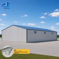 Bâtiment d'entrepôt à structure métallique 5m x 5m, porte d'entrée, hangar à simple travée