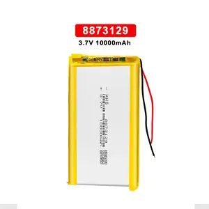 UN38.3 KC 8873129 Lithium Polymer Battery 3.7V 10000mAh 8873129 lipo Battery For mobile power bank solar light battery
