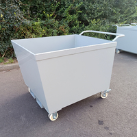 Chariot à main robuste CASE CARTER OEM en acier Q235 à 4 roues avec conception empilable pour usage industriel