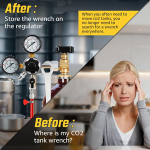 Regolatore di CO2 per Torre di Birra a Tre Rubinetti, Erogatore CGA-320, Regolatore per Bombola CO2, Regolatore di Gas per Feste e Matrimoni - Product Image 5