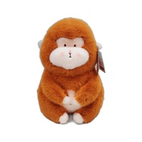 Boneka Monyet Bordir Custom untuk Wanita 22cm Aksesoris Pesta Pernikahan Hewan Boneka Lembut Layanan OEM ODM yang Dipersonalisasi