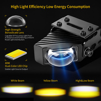 Faros Antiniebla Ultra Delgados con Proyector LED Integrado, de Bajo Perfil, con Doble Color para Autos y Camionetas, Universales
