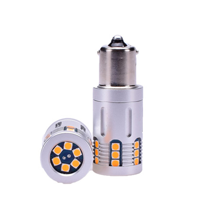 Светодиодный указатель поворота P21W 1156 ba15s, без гипер-вспышки, без резистора, желтая лампа BAU15S PY21W canubs, автомобильная лампа поворота 12 В, 30 в