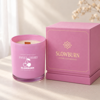 Bougie parfumée de haute qualité personnalisée, vente en gros, emballage de luxe avec logo pour bougie parfumée, cadeaux de fête