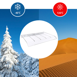 Abri de porte moderne en polycarbonate durable avec fenêtre <span class=keywords><strong>invisible</strong></span>, protection UV, couverture de patio extérieur, abri solaire résistant aux intempéries - Product Image 4