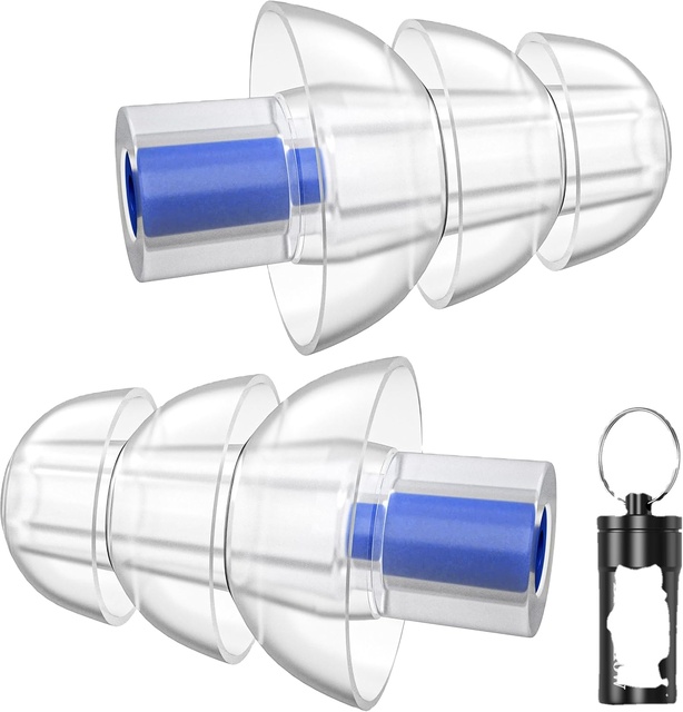 High Fidelity Sleeping Earplugs with Filters Noise Reduction Hearing Protection Ear-Plugs with Carrying Case for Concerts