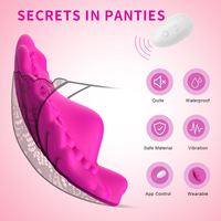 10-Frequenz Leistungsstarker Unsichtbarer Vibrierender Slip mit Fernbedienung und App-Steuerung, Tragbarer Ei-Vibrator Set Schmetterling