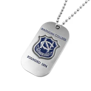 Customizable Medical Id Engraved Logo Dog Hang Tag Stainless Steel Die Casting Soft Hard Enamel Dog Tag