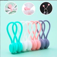 Penjepit Kabel Magnetik Kecil, Pengatur Kabel Silikon Lembut, Harga Murah, Aksesoris Alas Mouse Gaming, Tersedia