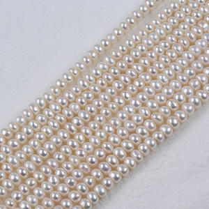 Natural 6-7mm <b>Freshwater</b> White <b>Pearl</b> String Flat Pieces and Scattered Particles for DIY Necklace or <b>Bracelet</b> Zhuji - Product Image 1