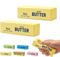 Jouets Squishy en forme de beurre compressibles, très demandés, durables, anti-stress de poche en mousse PU