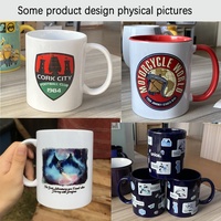 Mugs en Céramique de 11 oz pour Café, Personnalisés avec Logo Imprimé, Blocs de Sublimation Vierge, en Porcelaine Blanche, Vendus en Gros avec Boîte