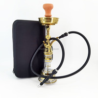 Chicha arabe dorée Hukka portable, boîte de rangement pour chicha, vente en gros de chichas de qualité