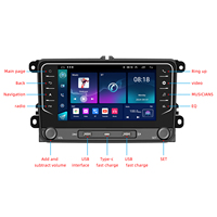 RNS Original VW Radio 7 Zoll Touchscreen Drahtloses CarPlay Android 14 Auto GPS Navigations-Hauptgerät