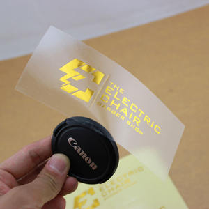 Conception personnalisée 6cm de diamètre taille étiquette en papier logo autocollant rond en feuille d'or rose estampillé - Product Image 2