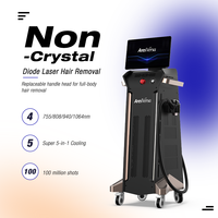 Appareil d'épilation laser médical AresVersa, 755 808 940 1064 nm Diode 2000W 20HZ 4 longueurs d'onde, refroidissement par glace, indolore, médical, CE