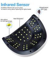 Lampe à ongles Sun C4 Plus 57 LED 256W UV, séchoir à colle LED UV pour nail art, machine de polissage, fourniture OEM ODM en gros