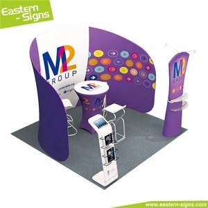 Fábrica china de comercio mostrar justo conveniente plegable en forma de exposición cabina - Product Image 1