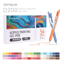 Stylos à peinture acrylique rétractables Wood No Bleed 0,7 mm, marqueurs à encre anti-bavures pour papier fin, journalisation, agenda, décoration, 54 couleurs