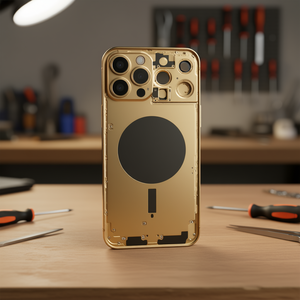 Coque arrière dorée pour Apple iPhone 13 Pro avec châssis de remplacement en alliage d'aluminium - Product Image 3