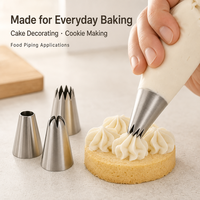 Ensemble de douilles en acier inoxydable 304 pour la décoration de gâteaux et de biscuits, formes multiples, outils de pâtisserie en gros
