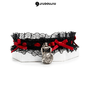 Gargantilla sexy, anillo de cuero SM para el cuello, lazo de encaje, dulce y lindo, accesorio sencillo estilo Lolita, campana, juguete sexual - Product Image 3