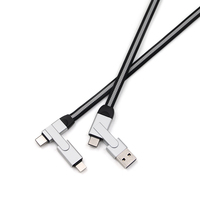 Câble de données USB PD 6-en-1 3A 60W, nouvelle conception, charge rapide, en alliage d'aluminium tressé, durable, type-C pour tous les iPhone/Samsung
