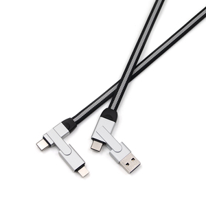 Câble de données <span class=keywords><strong>USB</strong></span> PD 6-en-1 3A 60W, nouvelle conception, charge rapide, en alliage d'aluminium tressé, durable, type-C pour tous les <span class=keywords><strong>iPhone</strong></span>/Samsung - Product Image 5