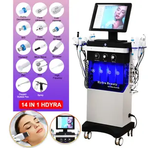 14-In-1 Wasserstoff-Schönheitshautverjüngung Hydra-Sauerstoff-Gesichtspflegegeräte Diamantschählung Mikrodermabrasion Hautpflegegerät