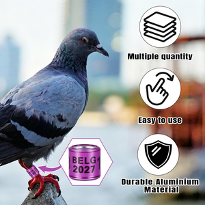STELLAR PATH Anneau de pigeon en aluminium personnalisé de haute qualité, écologique et léger, accessoires pour volailles, perroquet numérique - Product Image 2