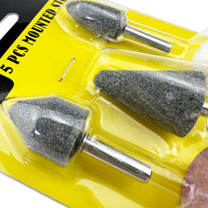 Pierres à aiguiser de haute qualité, ensemble de 5 pierres montées pour accessoires de meuleuse électrique, tête de meulage en céramique, polissage - Product Image 4