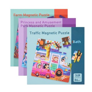 Livre de puzzle magnétique en <span class=keywords><strong>bois</strong></span>, type page, éducation préscolaire, blocs de construction cognitifs, développement du cerveau des enfants - Product Image 5