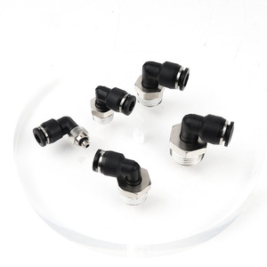 Высокое качество черный 90 градусов <span class=keywords><strong>PL</strong></span> локоть Пневматический фитинг латунные воздушные фитинги - Product Image 4