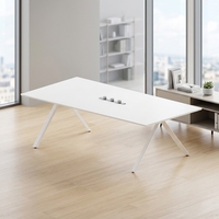Mesa de Conferencia Moderna de Madera, Escritorio para Reuniones, Muebles de Oficina, Mesa Larga para Reuniones