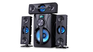 نظام مكبرات صوت منزلي 3.1 قناة مع إضاءة LED ملونة ومضخم صوت عميق للكاريوكي والتلفزيون/الكمبيوتر - الأكثر مبيعًا لعام <span class=keywords><strong>2025</strong></span> - Product Image 2