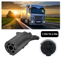 Anhänger-Adapter 7-Wege bis 4-Stick amerikanischer Stil Anhänger-Lichtsteckverbinder 7Stick zu 4Stick Flache Klinge RV Stecker flaches spiralförmiges Verkabelungsschlitz