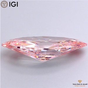 Diamante Cultivado en Laboratorio CVD con Certificado IGI, Corte Marquesa, 4.00 Quilates, Claridad VS2, Color Rosa Intenso, Diseñado para Solitario - Product Image 4