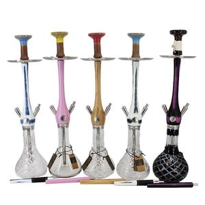 En stock, Meilleures ventes : Ensemble de chicha en bois et acier inoxydable noir et argent - Product Image 1