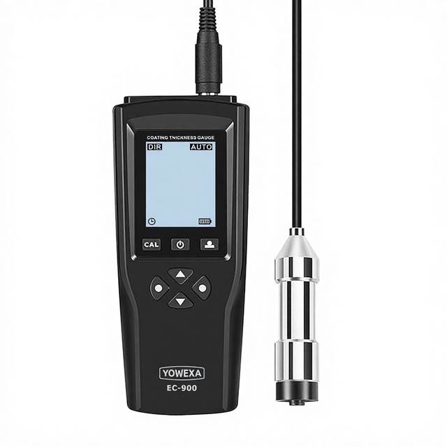 EC-900 Professional Digital High Accuracy Coating Thickness Gauge with External Ruby Wear-Resistant Probe 0-5000m Range