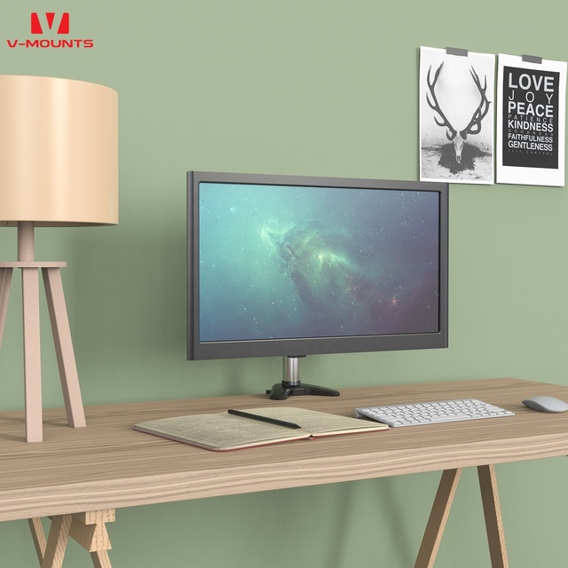 V-mounts Portable Universal Height Adjustable Removable Foldable Flexible Desktop Tv Computer VESA Monitor Stand