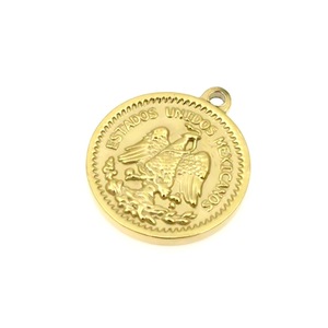 Pendentif Aigle Mexicain en Acier Inoxydable, Design Ange 50 Pesos, Bijou Thème Double Face, Cadeau Unisexe - Product Image 3