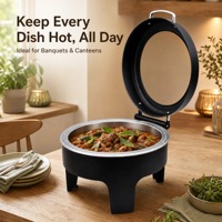 Réchaud de buffet professionnel à couvercle pour hôtels, restaurants et traiteurs, pour maintenir les aliments au chaud lors de banquets